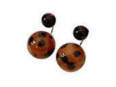 Kolczyki Leopard Czarne