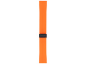 Set aus zwei Armbändern für Smartwatch GlacierX Silikon Magnetverschluss Vibrant Orange + Grip Strap Nylon Ocean Blue 22mm