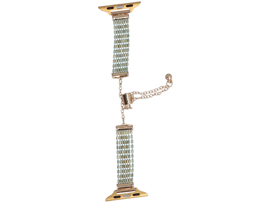 Bransoleta do smartwatcha GlacierX Slider Clasp Multi Row Bracelet Cerulean Gleam do Apple Watch 38/40/41mm Srebrno-niebieska