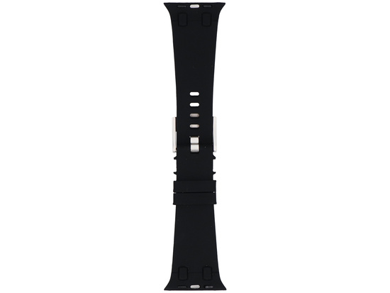 Pasek do smartwatcha GlacierX Silicone FiberTouch White&Black do Apple Watch 42/44/45/49mm Biało-Czarny