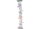Bransoleta do smartwatcha GlacierX Gleam Plumeria Stretch Bracelet Ice Candy do Apple Watch 38/40/41mm Srebrno-Pastelowa