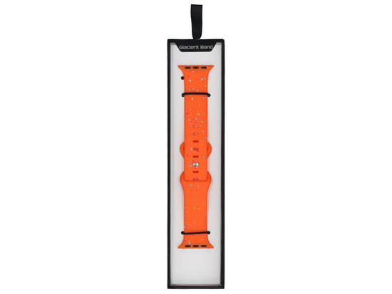 Pasek do smartwatcha GlacierX Silicone Pin&Loop Band Coral Sprinkle do Apple Watch 38/40/41mm Koralowy Pomarańczowy