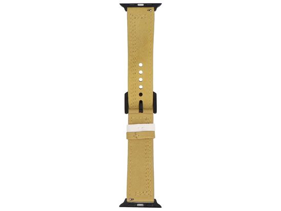 Neues Armband für die Smartwatch GlacierX Leather Seam Avocado Green, speziell für die Apple Watch 42/44/45/49mm.