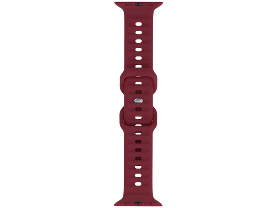 Pasek do smartwatcha GlacierX Silicone Ribbed Burgundy do Apple Watch 42/44/45/49mm Bordowy
