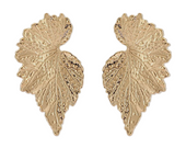 Kolczyki Botanika Złote