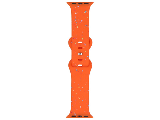 Pasek do smartwatcha GlacierX Silicone Pin&Loop Band Coral Sprinkle do Apple Watch 38/40/41mm Koralowy Pomarańczowy