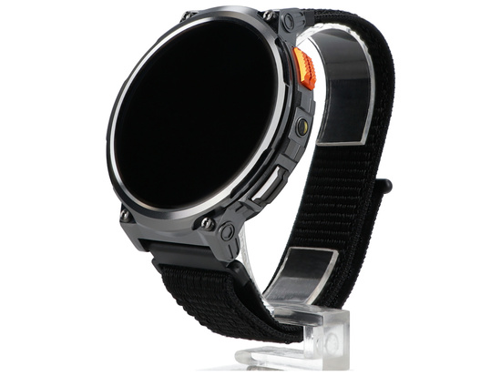Neues Armband für Smartwatch GlacierX Grip Strap Nylon Schwarz 22mm