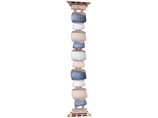 Neue Armbanduhr GlacierX Gleam Cube Stretch Bracelet Ultramarine Blush für Apple Watch 38/40/41mm Blau