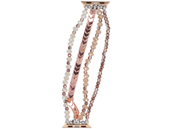 Neue Armbänder für die Smartwatch GlacierX Multi Strand Beaded Bracelet Rose Gold für Apple Watch 38/40/41mm Silber Rose Gold