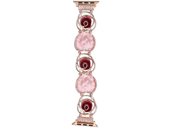 Bransoleta do smartwatcha GlacierX Gleam Bud Stretch Bracelet Golden Rose do Apple Watch 38/40/41mm Złoto-Różana