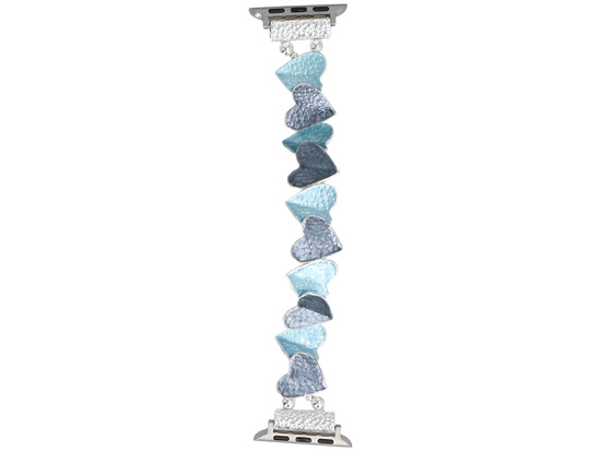 Bransoleta do smartwatcha GlacierX Gleam Heartbeat Stretch Bracelet Denim Blue do Apple Watch 38/40/41mm Niebieska