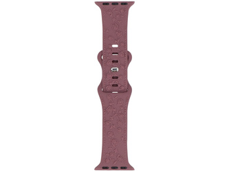 Pasek do smartwatcha GlacierX Silicone Textured Dark Mauve do Apple Watch 38/40/41mm Ciemny Malwowy