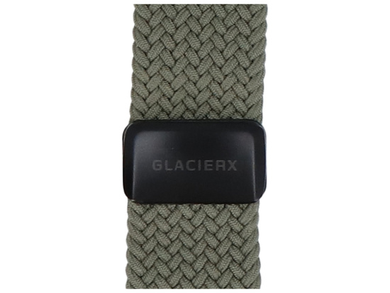 Neues Armband GlacierX Geflochtene Magnetverschluss Dunkeloliv für Apple Watch 42/44/45/49mm Olivgrün