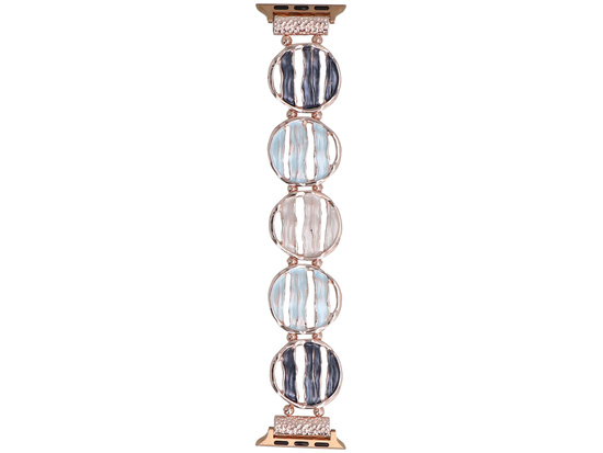 Neue Armband für die Smartwatch GlacierX Gleam Echo Stretch Bracelet Blossom Meadow für Apple Watch 38/40/41mm Rosa-Lila