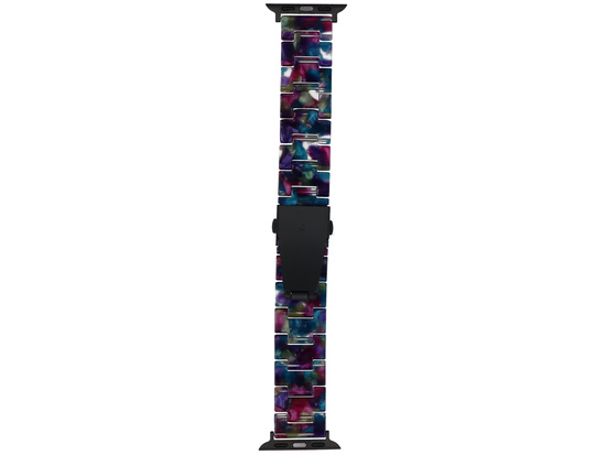 Bransoleta do smartwatcha GlacierX Resin Link Bracelet Nocturne Plum do Apple Watch 38/40/41mm Wielokolorowa