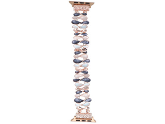 Bransoleta do smartwatcha GlacierX Gleam Bow Stretch Bracelet Ocean Blush do Apple Watch 38/40/41mm Niebiesko-Różowa