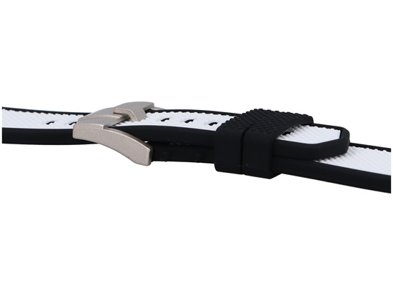 Pasek do smartwatcha GlacierX Silicone FiberTouch White&Black do Apple Watch 42/44/45/49mm Biało-Czarny