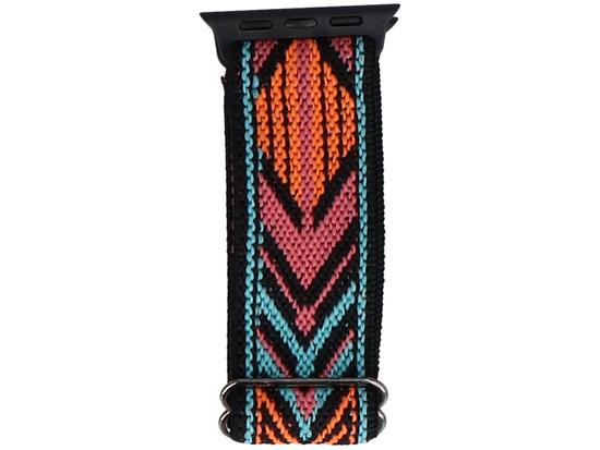 Neues Armband für die Smartwatch GlacierX Nylon Nomad Threads Tropical Prism für die Apple Watch 38/40/41mm Orange-Minzgrün