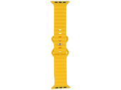 Pasek do smartwatcha GlacierX Silicone Classic Waffle Sunburst do Apple Watch 42/44/45/49mm Żółty