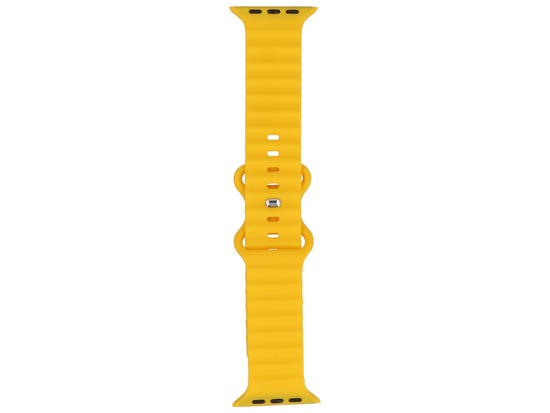 Pasek do smartwatcha GlacierX Silicone Classic Waffle Sunburst do Apple Watch 42/44/45/49mm Żółty