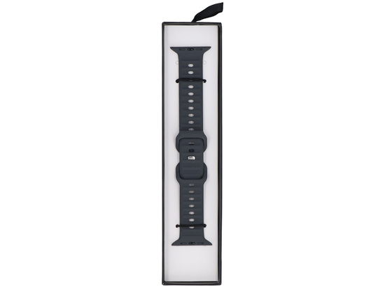 Pasek do smartwatcha GlacierX Silicone Ribbed Anthracite Grey do Apple Watch 42/44/45/49mm Antracytowy