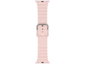 Pasek do smartwatcha GlacierX Silicone Grooved Icy Pink do Apple Watch 38/40/41mm Różowy