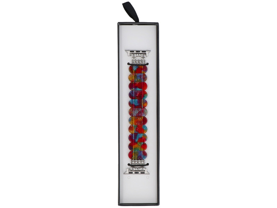 Neue Armbanduhr GlacierX Resin Stretch Bracelet Carnival Red für Apple Watch 38/40/41mm Mehrfarbig