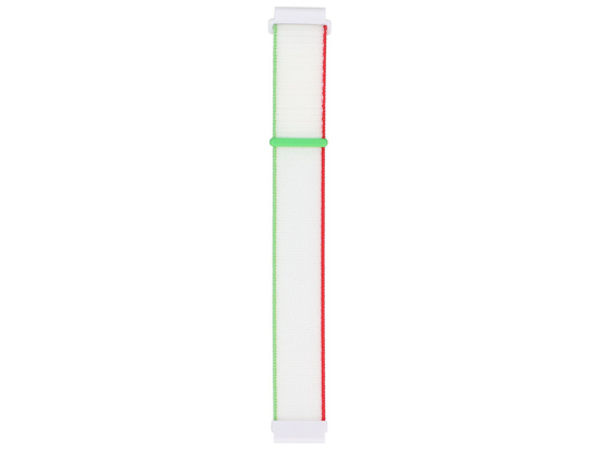 Pasek do smartwatcha GlacierX Grip Strap Nylon Ice White Biel lodowca + czerwony i zielony 22mm
