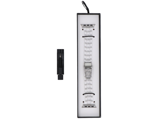 Bransoleta do smartwatcha GlacierX Acrylic Link Bracelet Crystal Arc do Apple Watch 38/40/41mm Transparentna