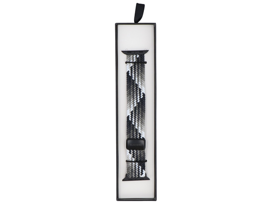 Pasek GlacierX Braided Magnetic Buckle Ebony Mosaic do Apple Watch 42/44/45/49mm Czarno-biały ombre