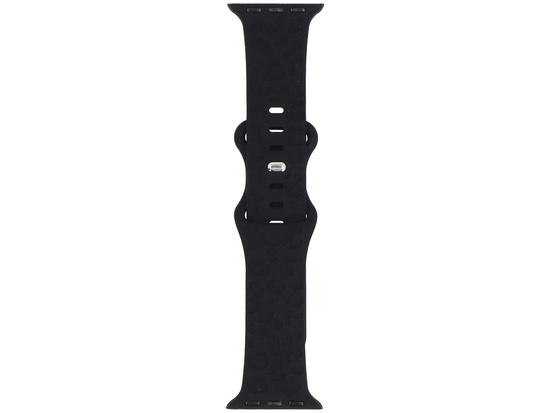 Pasek do smartwatcha GlacierX Silicone Leopard Black do Apple Watch 38/40/41mm Czarny
