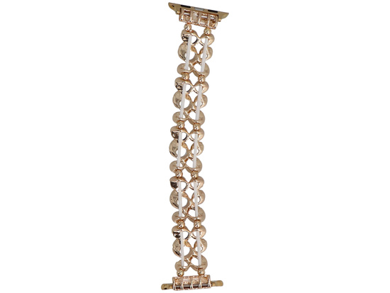 Bransoleta do smartwatcha GlacierX Gleam Drops Stretch Bracelet Ocean Blush do Apple Watch 38/40/41mm Złoto-Niebieska