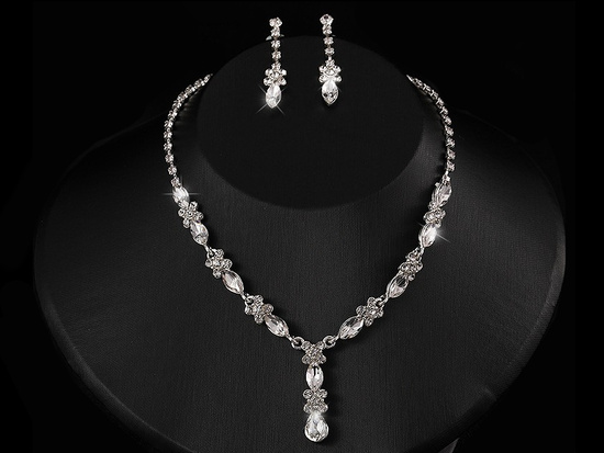 Schmuckset Traum Silber Set Halskette + Ohrringe