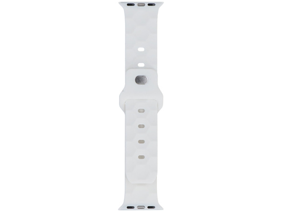Pasek do smartwatcha GlacierX Silicone Rhombille White do Apple Watch 38/40/41mm Biały