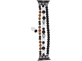 Bransoleta do smartwatcha GlacierX Multi Strand Beaded Charm Bracelet Black Amber do Apple Watch 38/40/41mm Czarno-bursztynowa