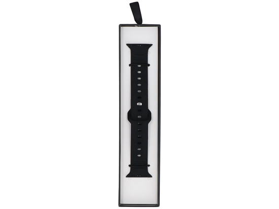 Pasek do smartwatcha GlacierX Silicone Wave Black do Apple Watch 38/40/41mm Czarny